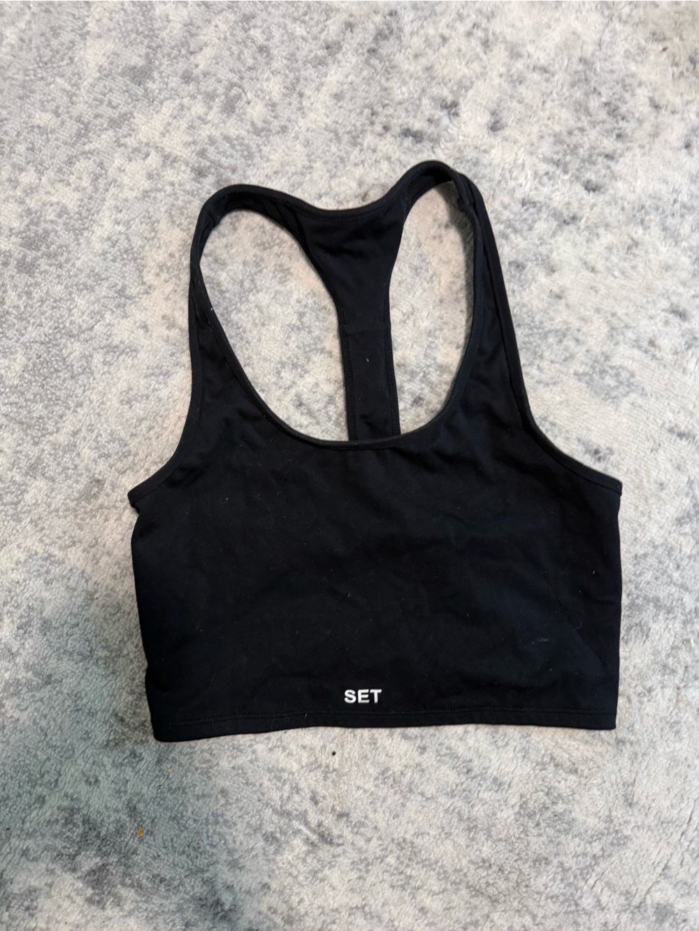 SET Active Black long line bra